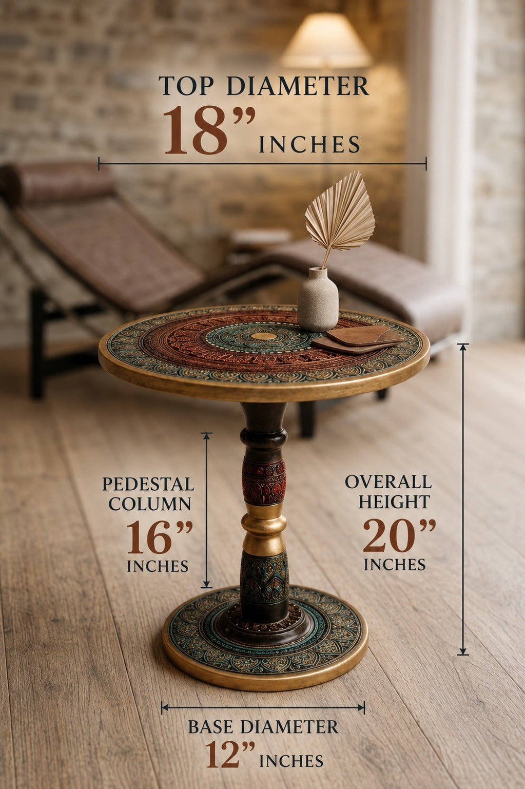 Jindari/ Royal Mandala Wooden Table