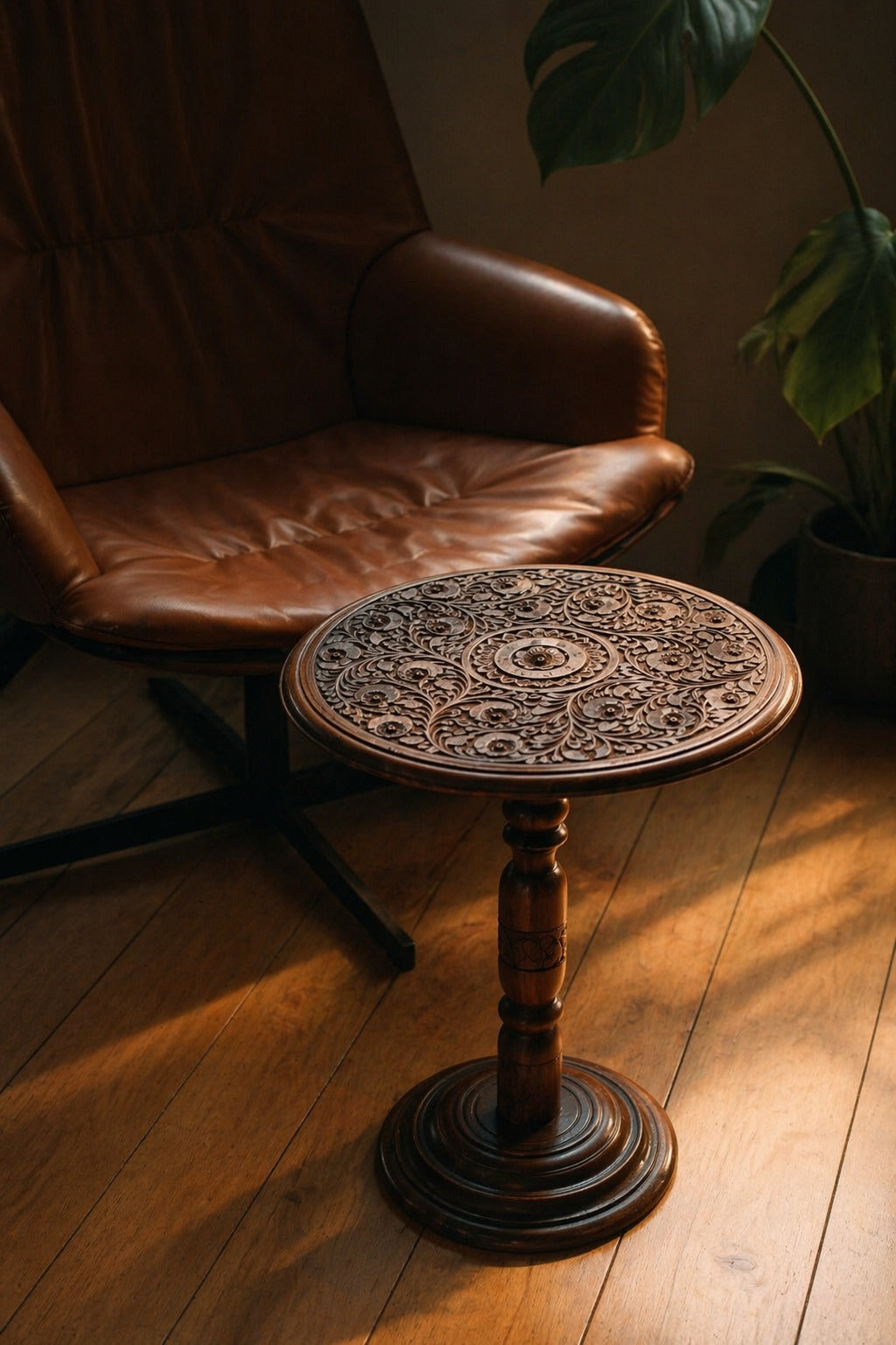 Heritage Carved Wooden Coffee Table
