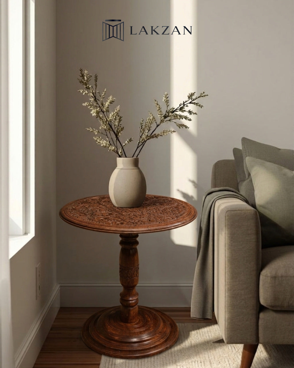 Heritage Carved Wooden Coffee Table