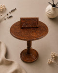 Combo Deal-Handcrafted  Carved Wooden Table & Key Holder