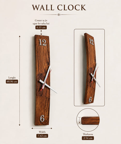 Handcrafted Heritage Wooden Wall Clock