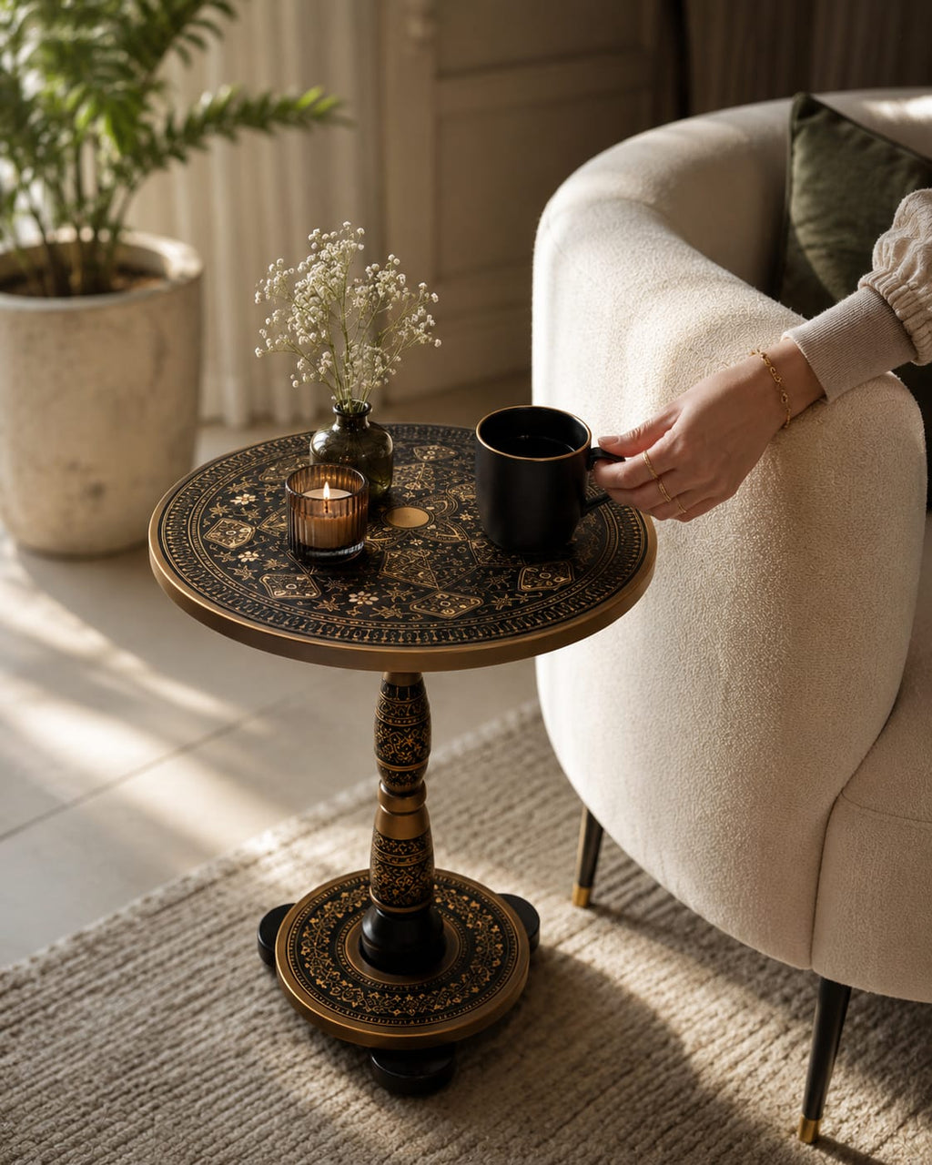 Naqshi Art Wooden Coffee Table