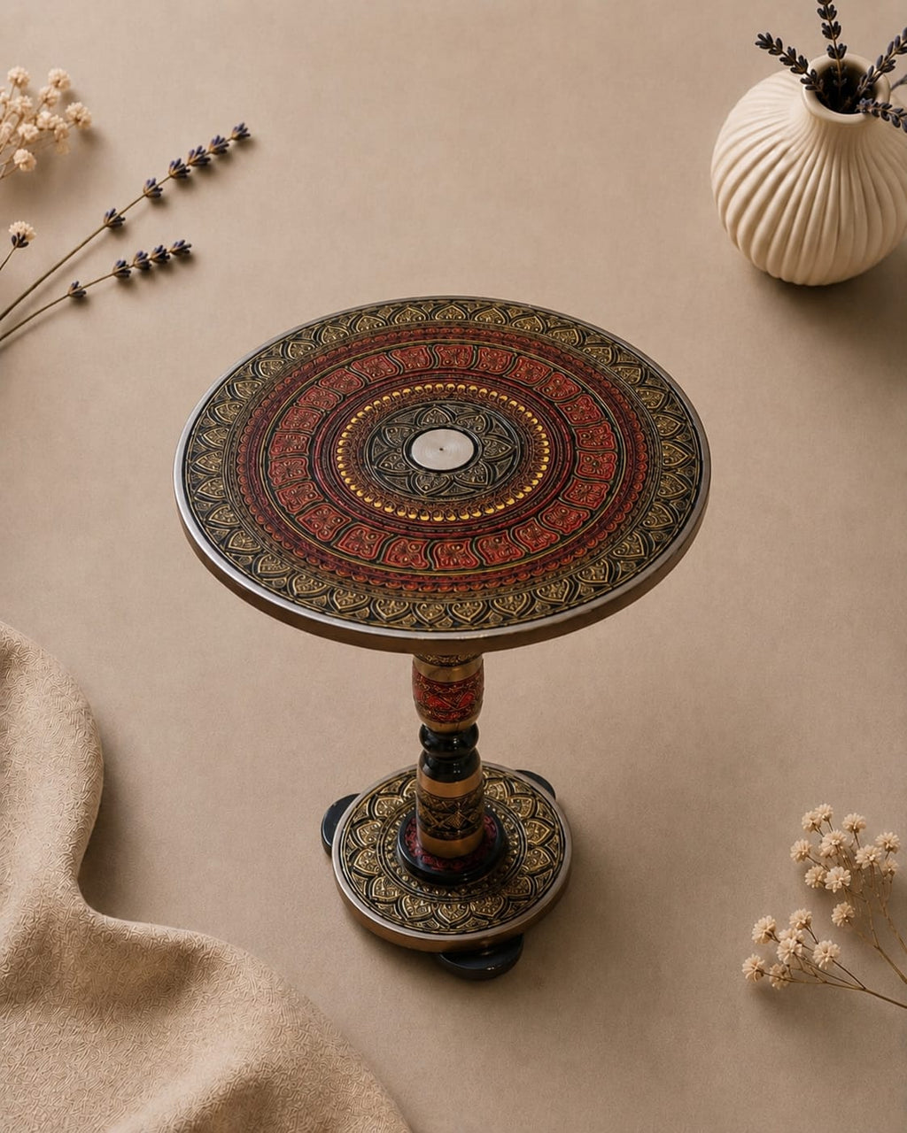 Jindari/ Royal Mandala Wooden Table