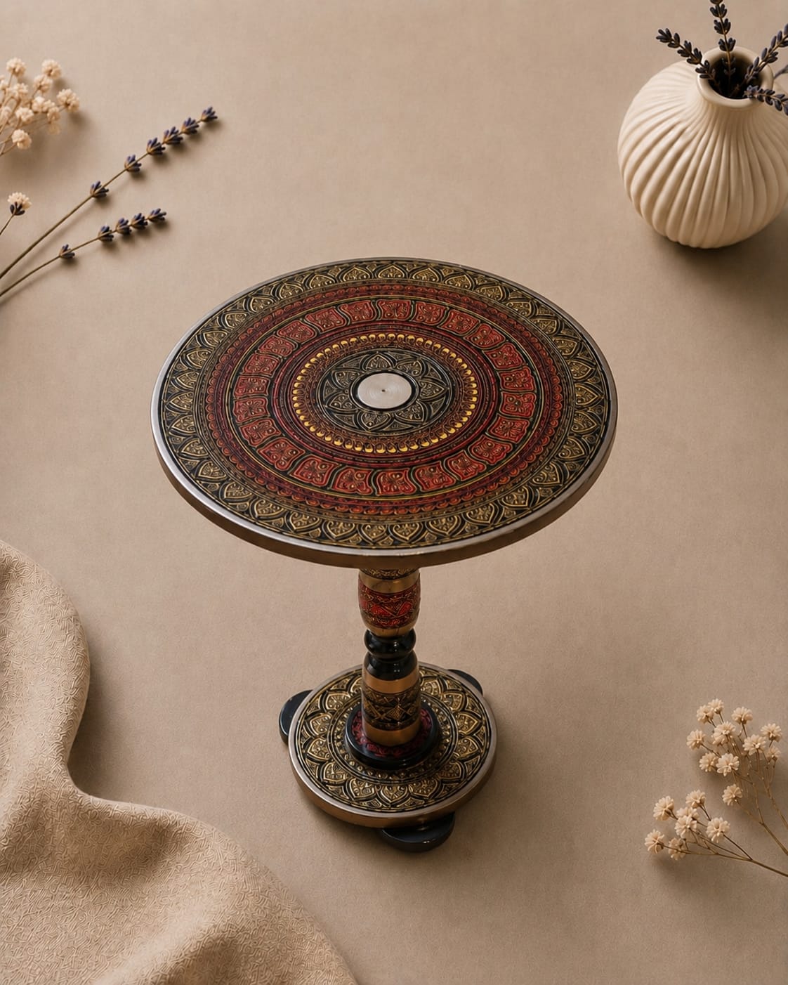 Jindari/ Royal Mandala Wooden Table