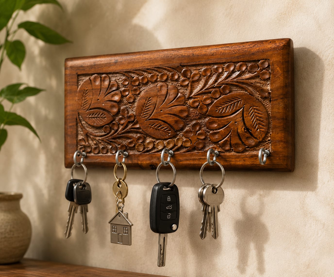 Handcrafted Wooden Key Holder