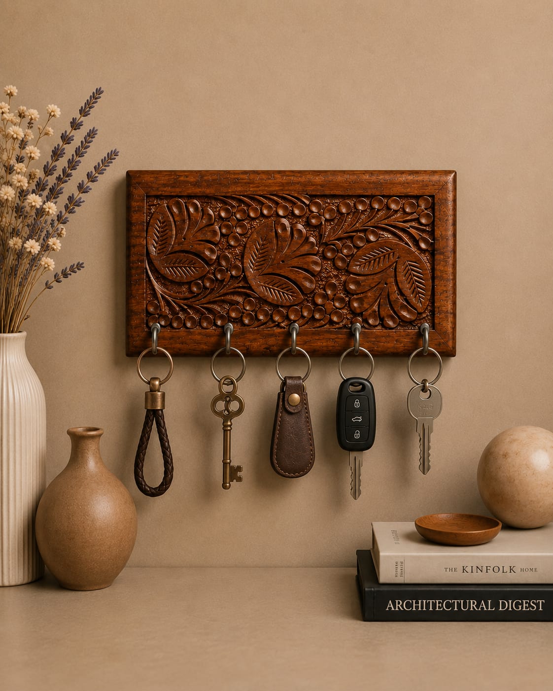 Handcrafted Wooden Key Holder