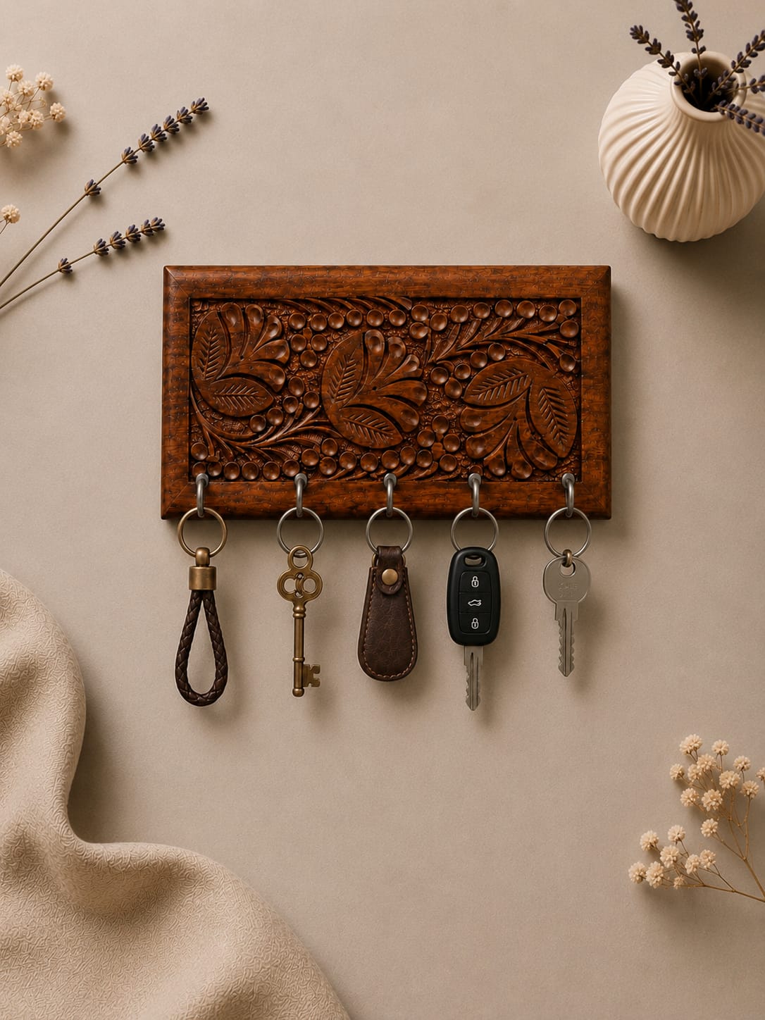 Handcrafted Wooden Key Holder