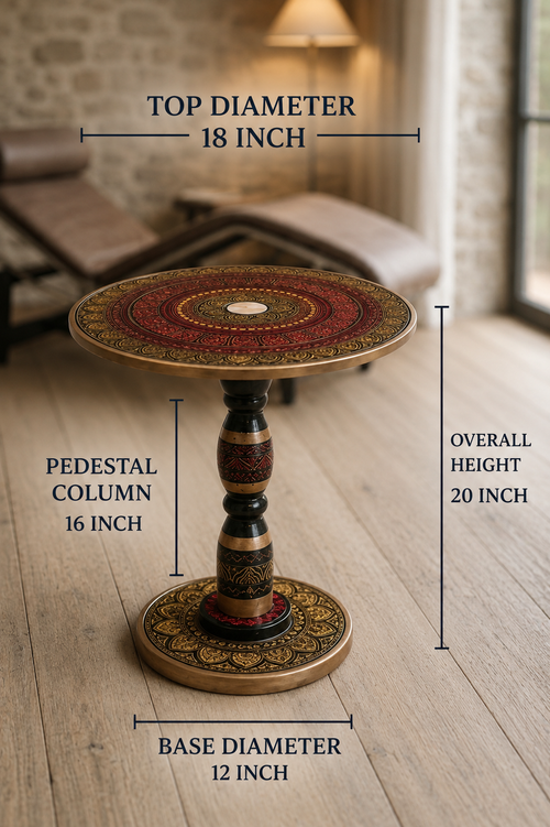 Jindari/ Royal Mandala Wooden Table